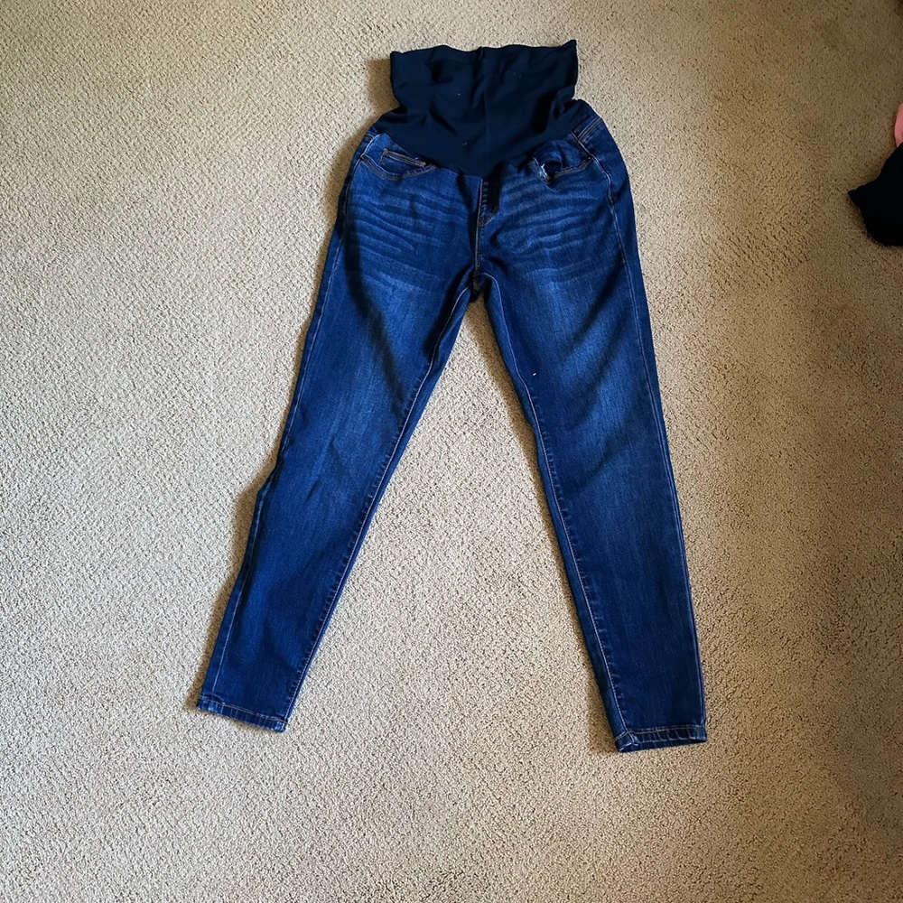 Indigo poppy maternity jeans